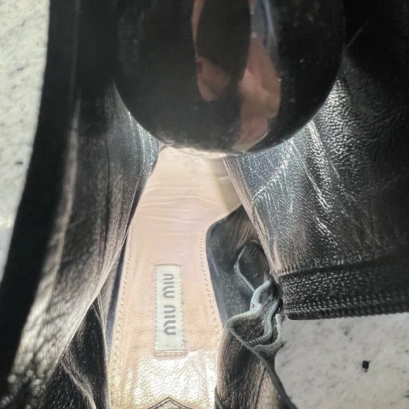 Miu Miu rhinestone studded platform booties - Picture 5 of 7